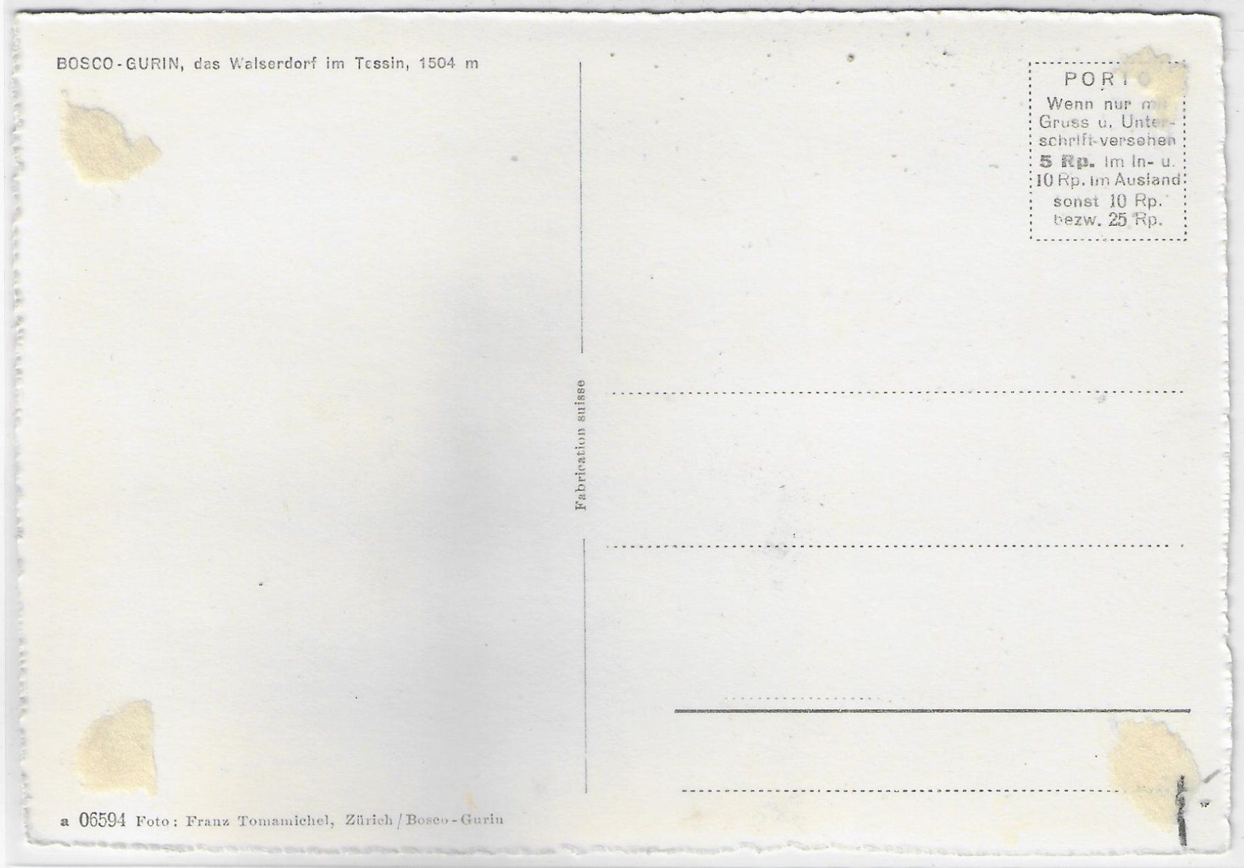 Cartoline postali: Bosco-Curin - Generalansicht – Usato da Ettingen venduto da Kartenplanet 1