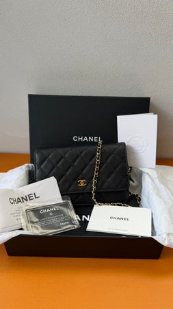 Chanel Classic Timeless Wallet on Chain Black Caviar/