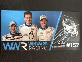 Winward Racing Autogrammkarte mit Original Unterschriften!