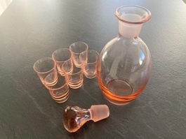 Likörservice aus Glas