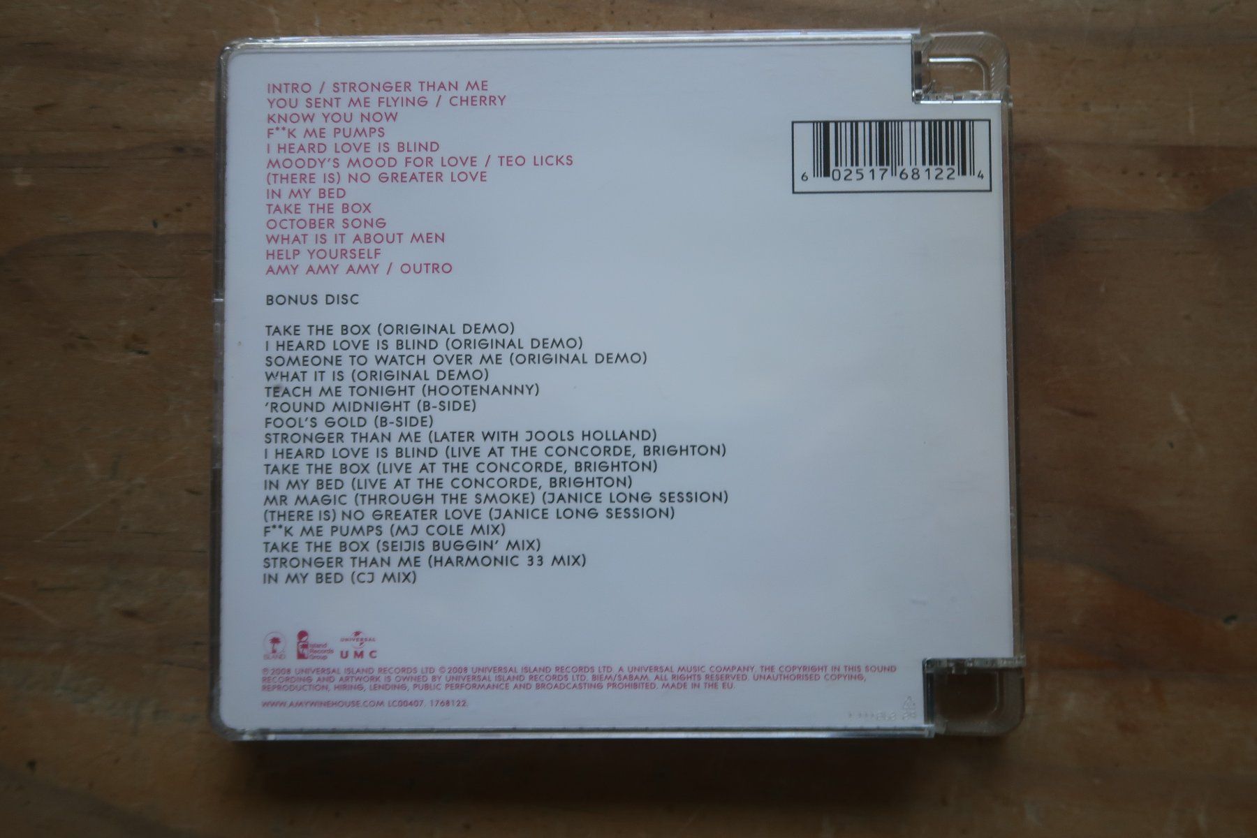 CD: AMY WINEHOUSE - FRANK - mit BONUS CD – Usato da Basel venduto da Patiscat 1