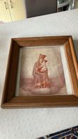 Quadro religioso con cornice in legno