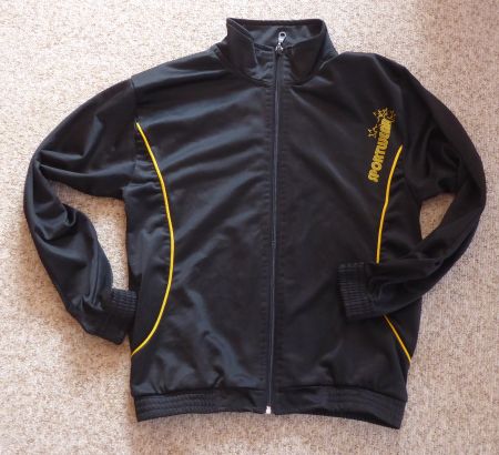 Sportjacke/Trainingsjacke Gr. 164, Schwarz/Gelb, Bon Sports!