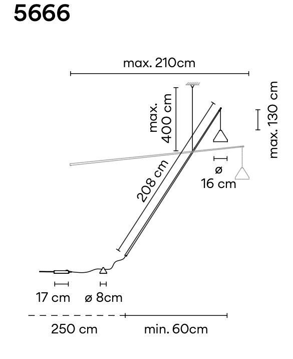 Lampade: Leuchte North von VIBIA – Nuovo e nell'imballaggio originale da Suhr venduto da leuchtenshop 1