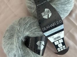 2Kn. Lana Grossa Silkhair 2.0, Fb. 2-9202 grau
