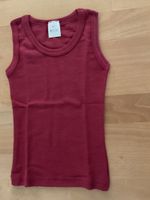 Achsel-Shirt Wolle/Seide Grösse 92 Rubino farbig Hocosa
