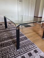 Table basse design verre et métal bon état