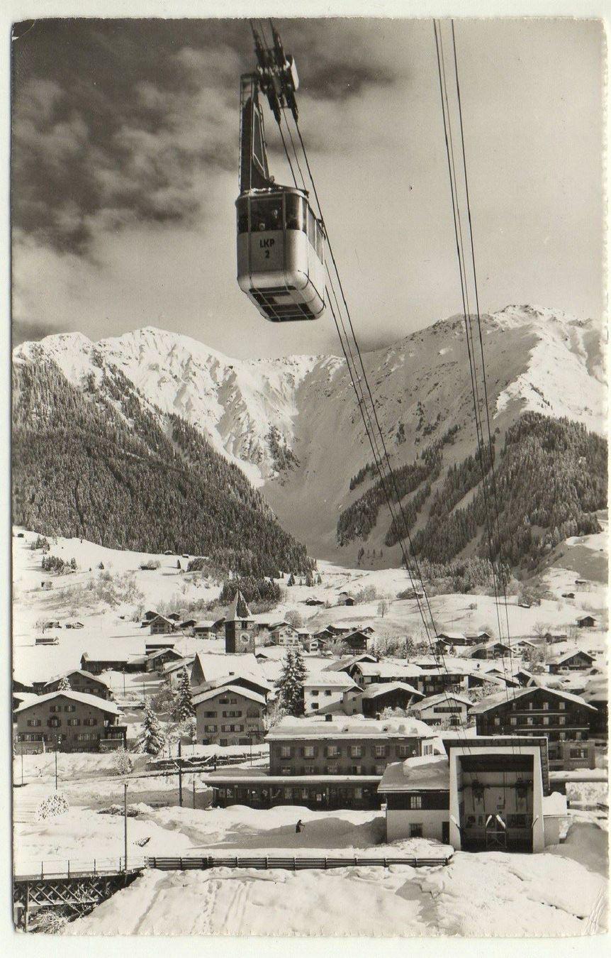 Cartoline postali: KLOSTERS Luftseilbahn Gotschnagrat – Usato da Jona venduto da philajona
