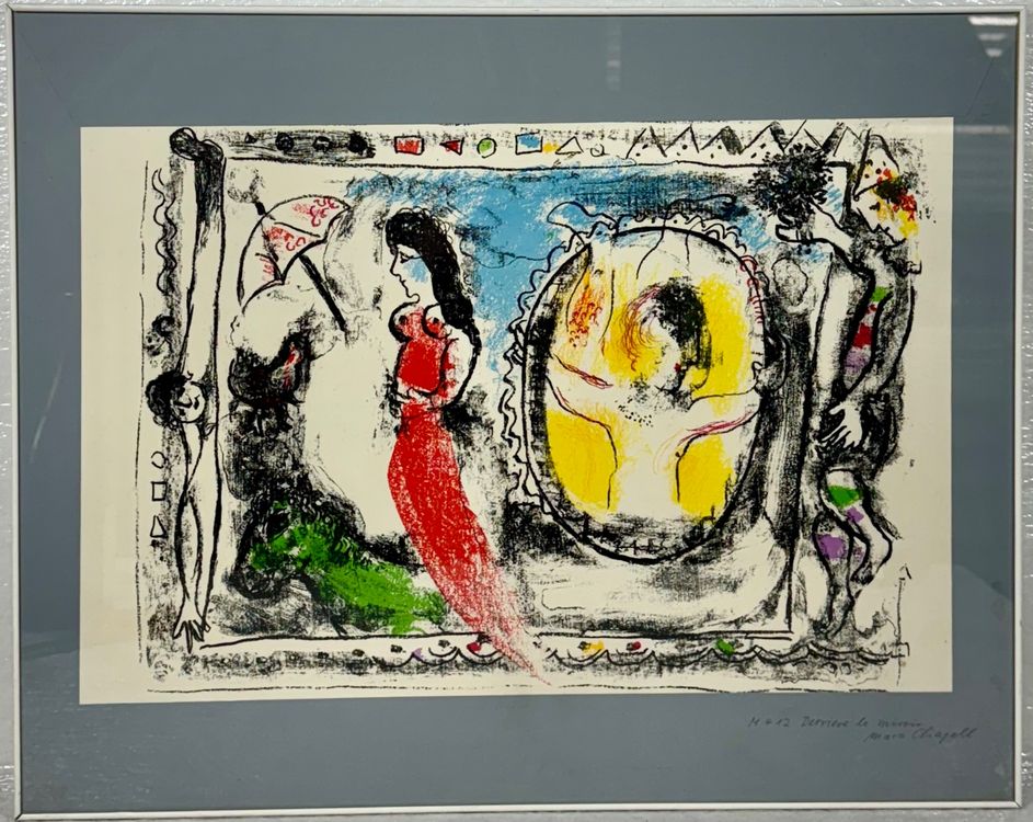 Marc Chagall (1887-1985) Farblithografie Hinter der Spiegel (Gebraucht ...