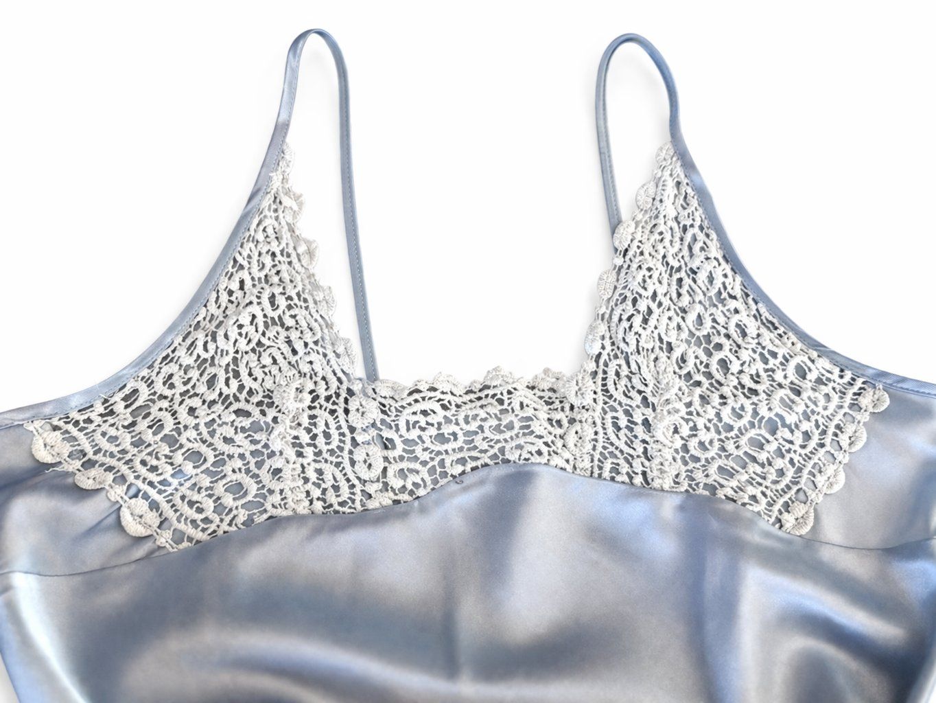Sonstige Unterwäsche: Nachthemd Hellblau Spitze Gr. M/L – Neu (gemäss Beschreibung) aus Fully von VaneaSelection 4