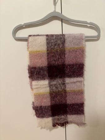 Scarf Baum und Pferdgarten Plaid Mohair Blend Pink 