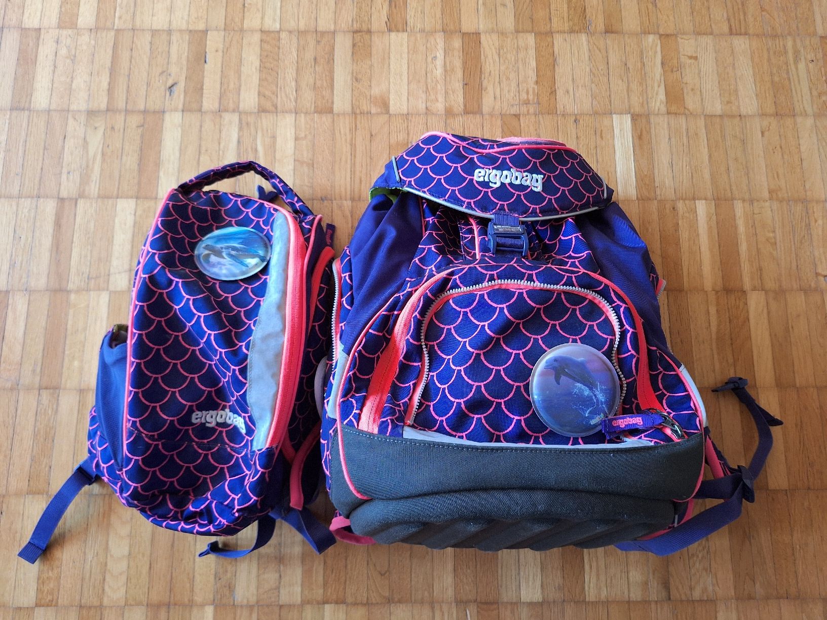 Ergobag Borse & Zaini: Ergobag Set mit Delfinmotiv - Ideal f. Schulstart! – Usato da Steffisburg venduto da Rexi2