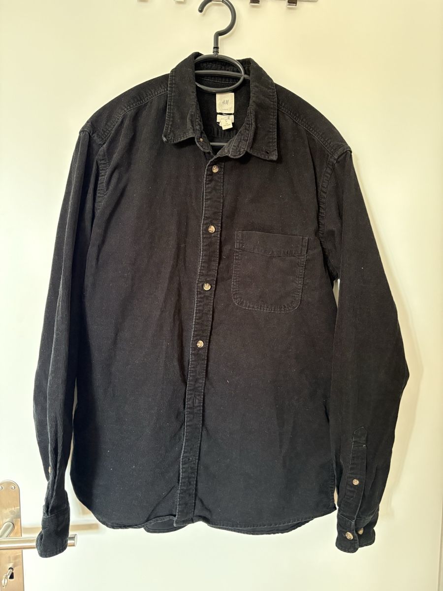 H&M Camicie: H&M Cord Shirt Schwarz M – Usato da Spiegel b. Bern venduto da Klc123