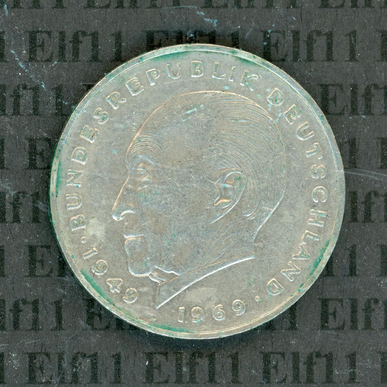 Tutti le monete: DEM___2.00 1973F Adenauer -vz 2 Deutsche Mark – Usato da Widnau venduto da Elf11 1
