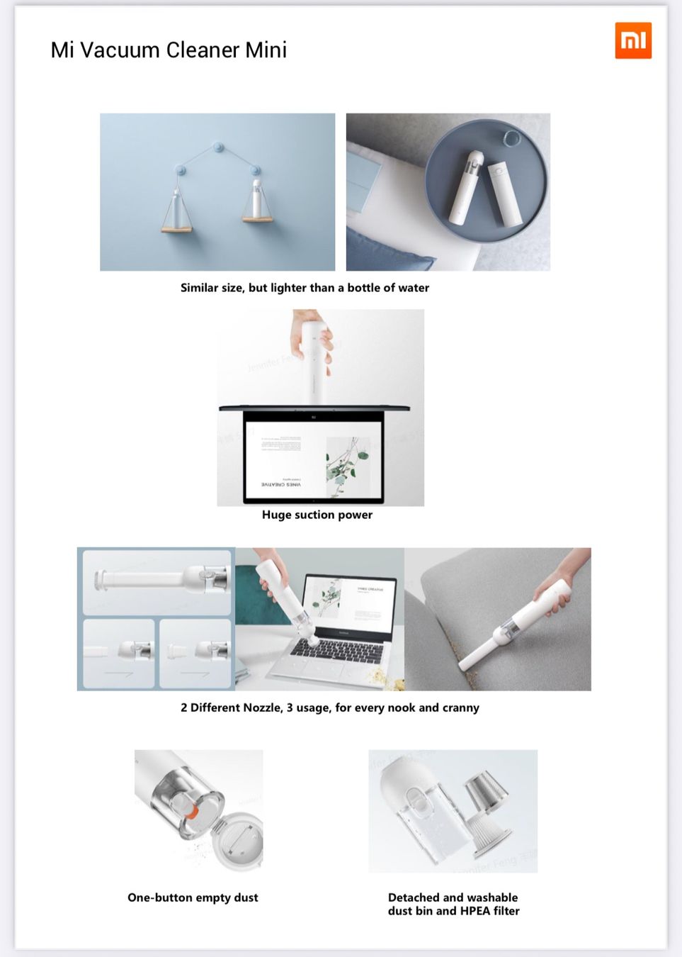 Xiaomi Aspirapolveri & Accessori: Xiaomi Mi Vacuum Cleaner Mini EU – Nuovo (secondo la descrizione) da Zürich venduto da ElissZurich 7