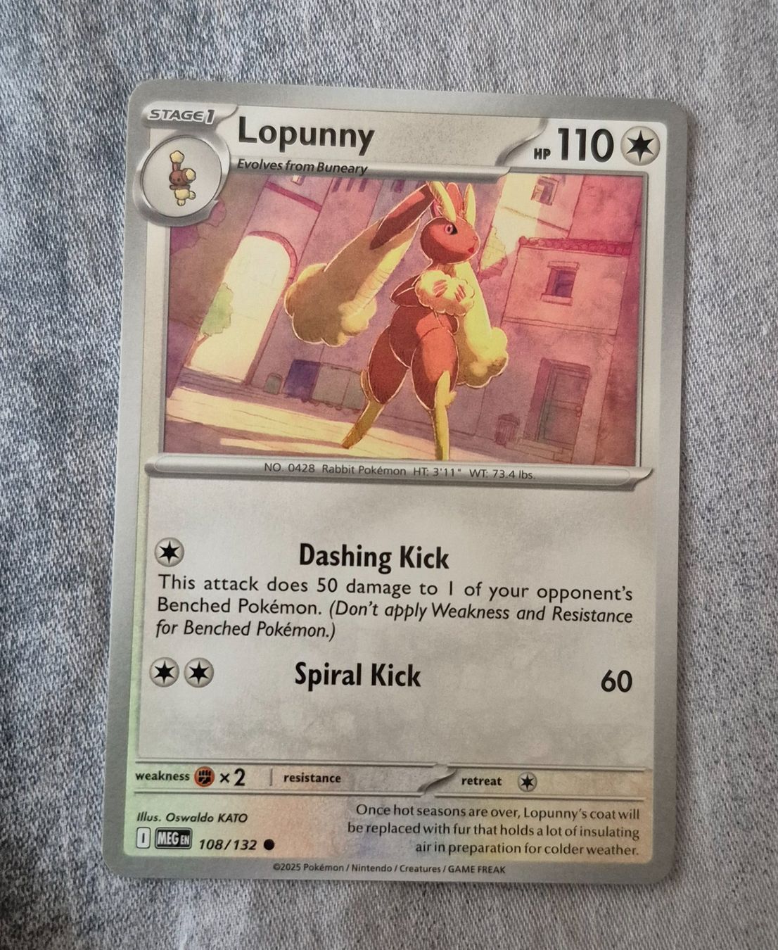 Pokémon Carte collezionabili: LOPUNNY 108/132 MEGA EVOLUTION POKEMON ENGLISH – Usato da Grand-Lancy venduto da luc111