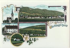 Gruss aus Wettingen-Dorf  -  (Lithoansicht um 1900)