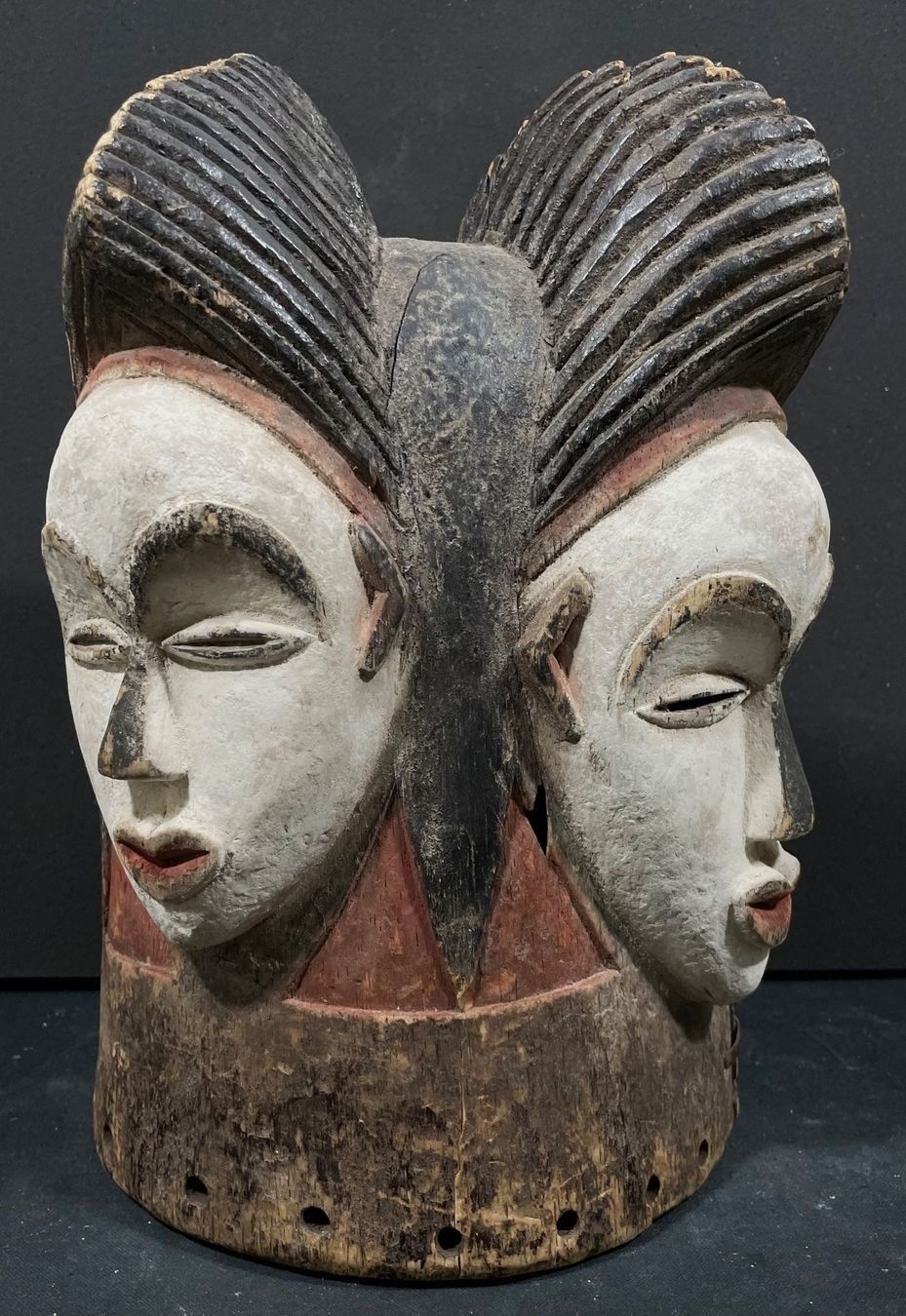 Internationale Kunst: 🛖 Magnificent Punu Gabon 4 heads mask 19-20 century 🛖 – Gebraucht aus Morges von 4WLS 1