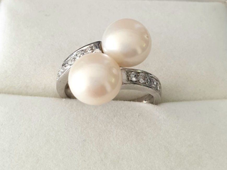 Anelli: Silberring 925 mit Echte Perlen, edel & elegant - Neu – Nuovo e nell'imballaggio originale da Uetikon am See venduto da Coralreef