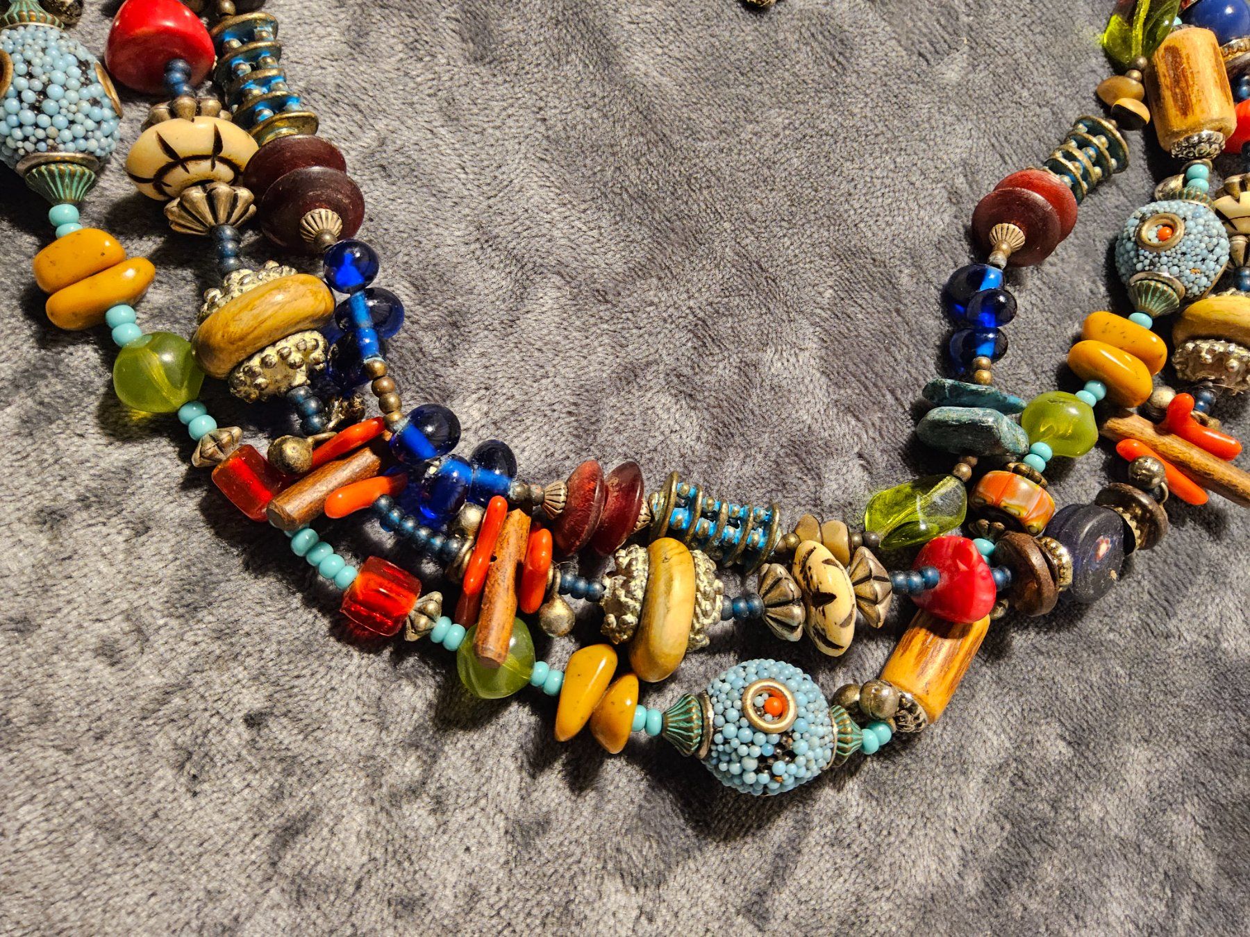Catenine: Vintage Boho Statement Halskette Collier Otreska – Usato da Zürich venduto da SciTec 6