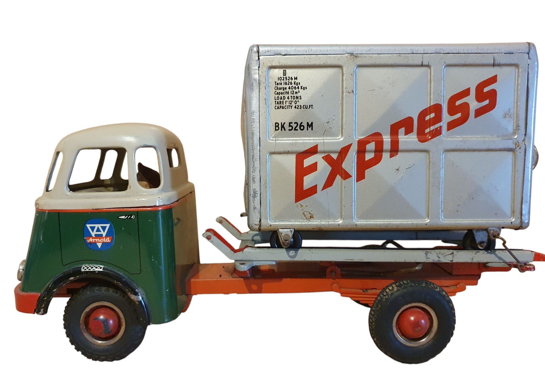 Arnold Giocattoli: Arnold Lastwagen mit Container – Usato da Flawil venduto da RoverVitesse 3