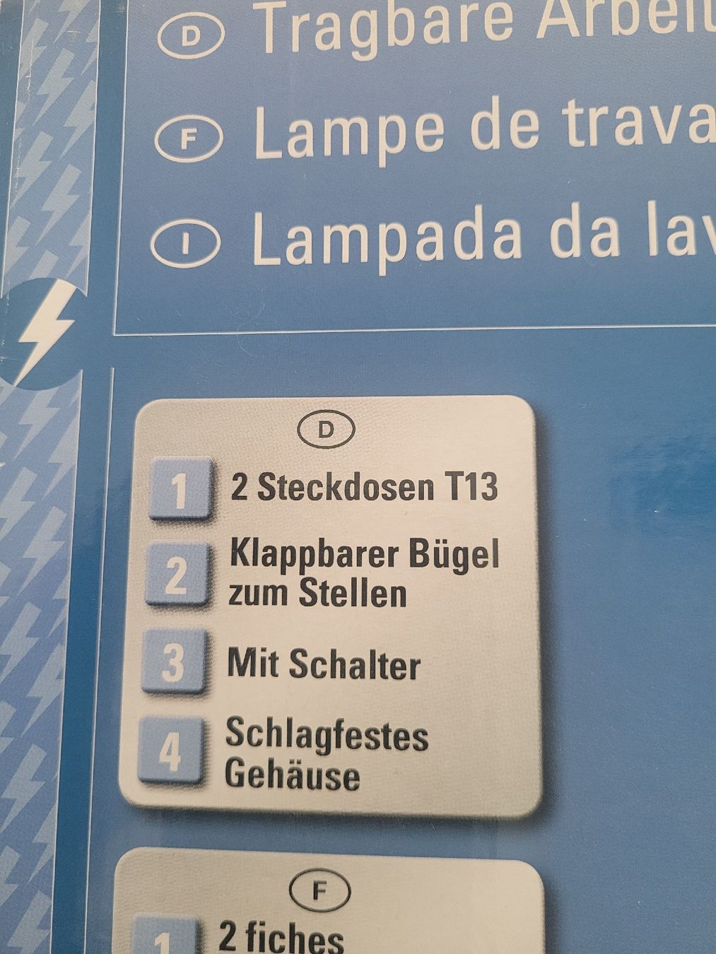 Osram Lampes: Tragbare Arbeitsleuchte 38W mit 2 Steckdosen, neu – Neuf (Voir description) à Schafisheim par jurafl4 1