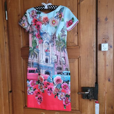 Marc Cain Retro Kunstwerk Hinreissend Kleid Gr.N1 / Gr.34