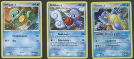 Squirtle Wartortle Blastoise Holo Evo Set Platin DE ab 1.-