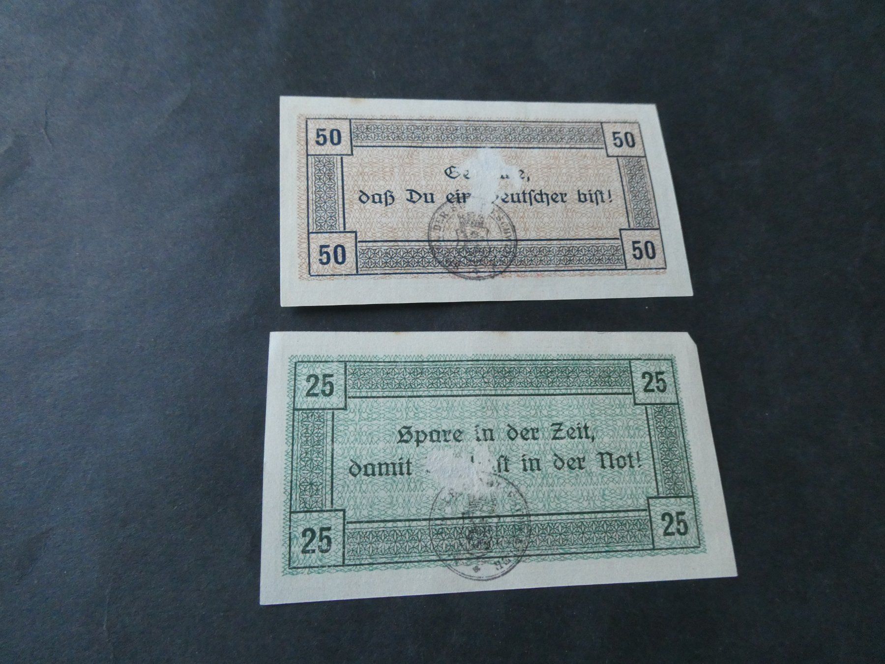 Banknoten: Dt. Reich, Eschweiler - Notgeldscheine – Gebraucht aus Hinterforst von rohusri 1