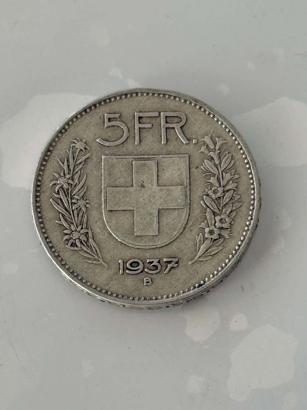Tutti le monete: 5 Franken 1937  Rar – Usato da Wallisellen venduto da SWISS_SILVER1 1