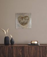 Bild Herz mit Struktur Metalloptik 3D, Acryl