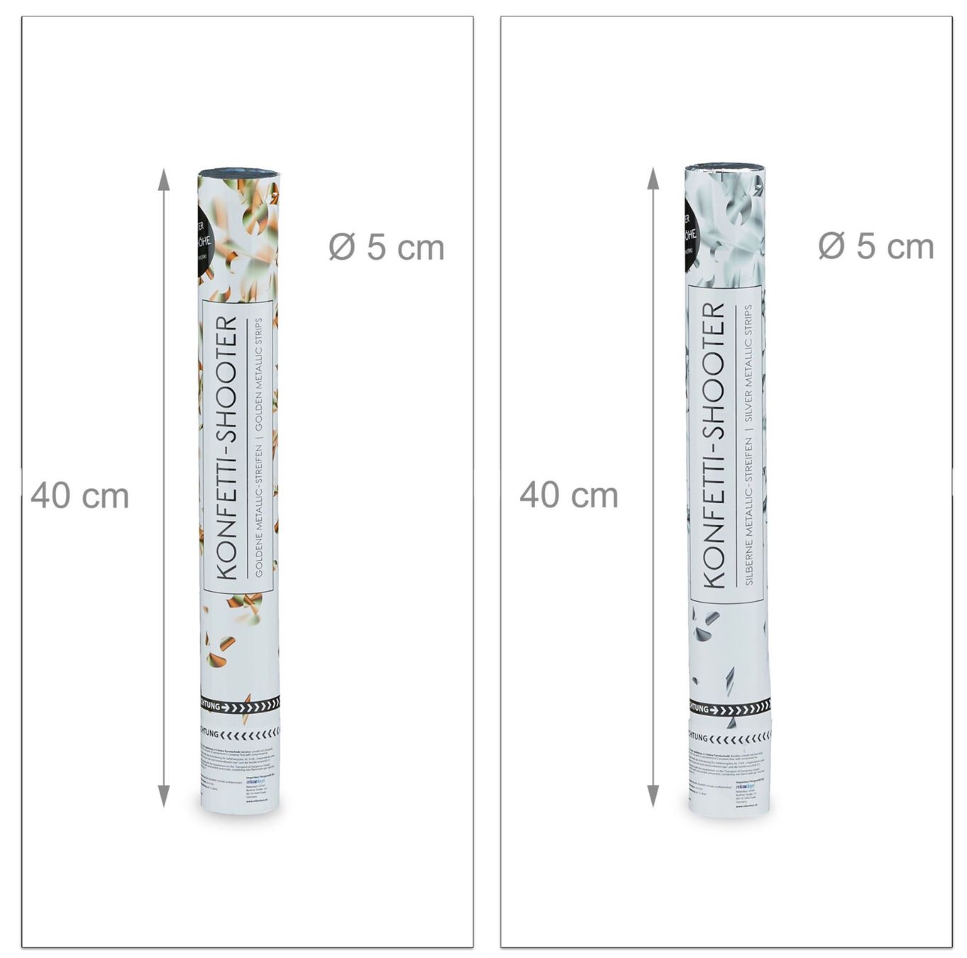 Tutte le decorazioni: 10x Party Popper Gold/Silber – Nuovo e nell'imballaggio originale da Bülach venduto da StoreInShopOutlet 3