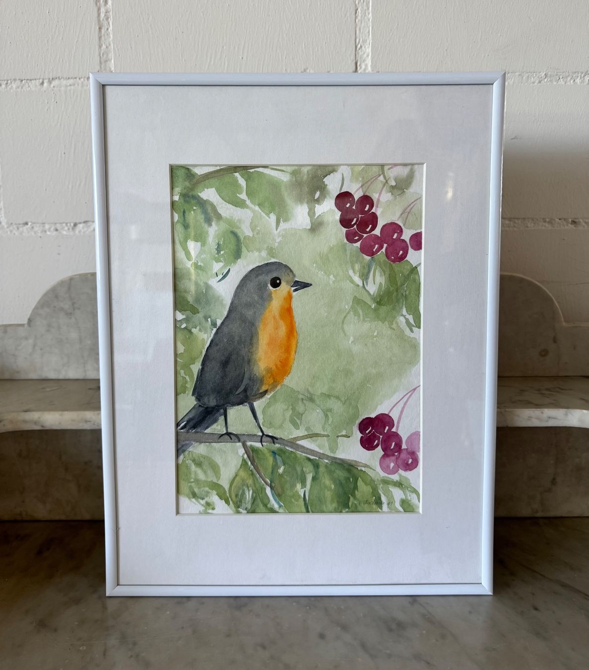 Posters & Illustrations: Rotkehlchen Aquarell – D'occasion à Volketswil par CHEF2222