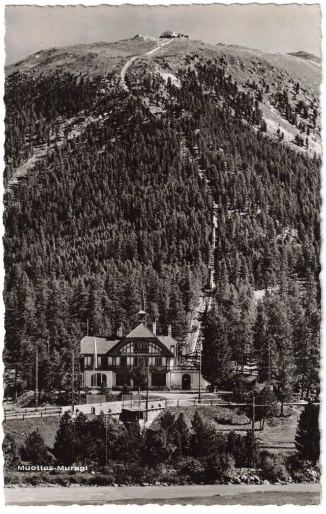 Ansichtskarten: St. Moritz - Standseilbahn Muottas Muragl – Gebraucht aus Binningen von Mountainrider