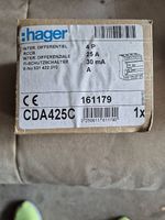 Hager Inter Dif. 4P. 25A.30 mA