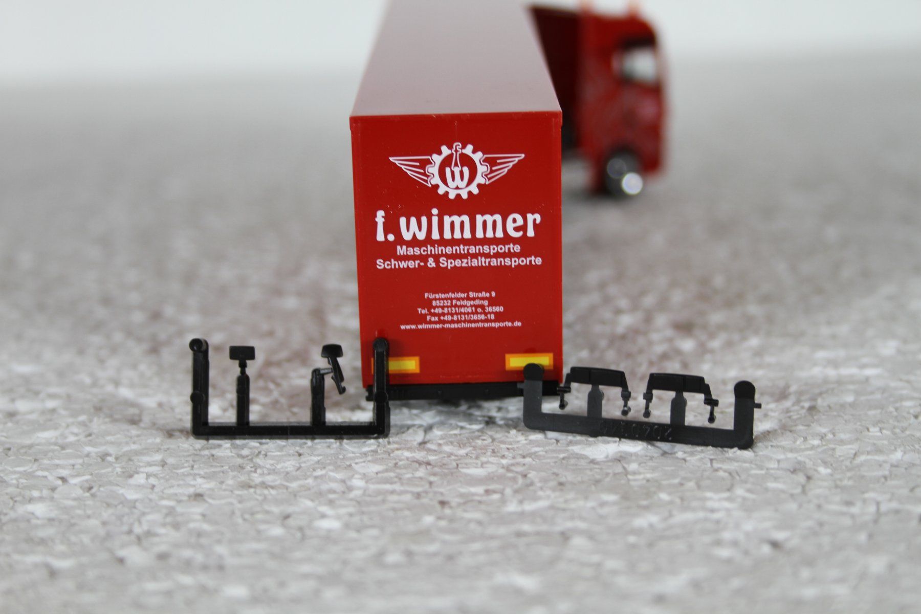 Herpa Modellini d'auto: Herpa MAN Sattelzug Schwerlastzug Wimmer – Usato da Triesen venduto da gleis8 7