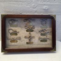 Seefahrt Knoten Bild Marine nautisch Holzrahmen Glas Messing