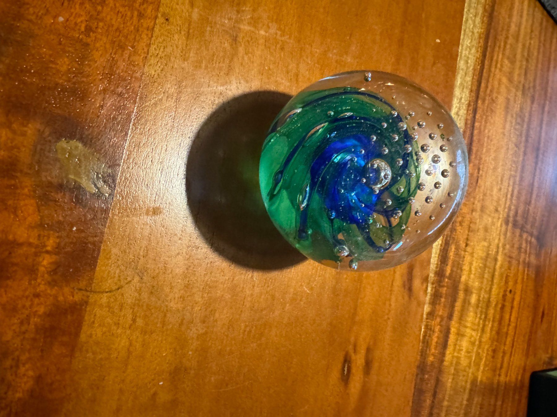 Tutte le decorazioni: Blaue Glaskugel mit Luftblasen Deko Figur – Nuovo (secondo la descrizione) da Gockhausen venduto da Aston 2
