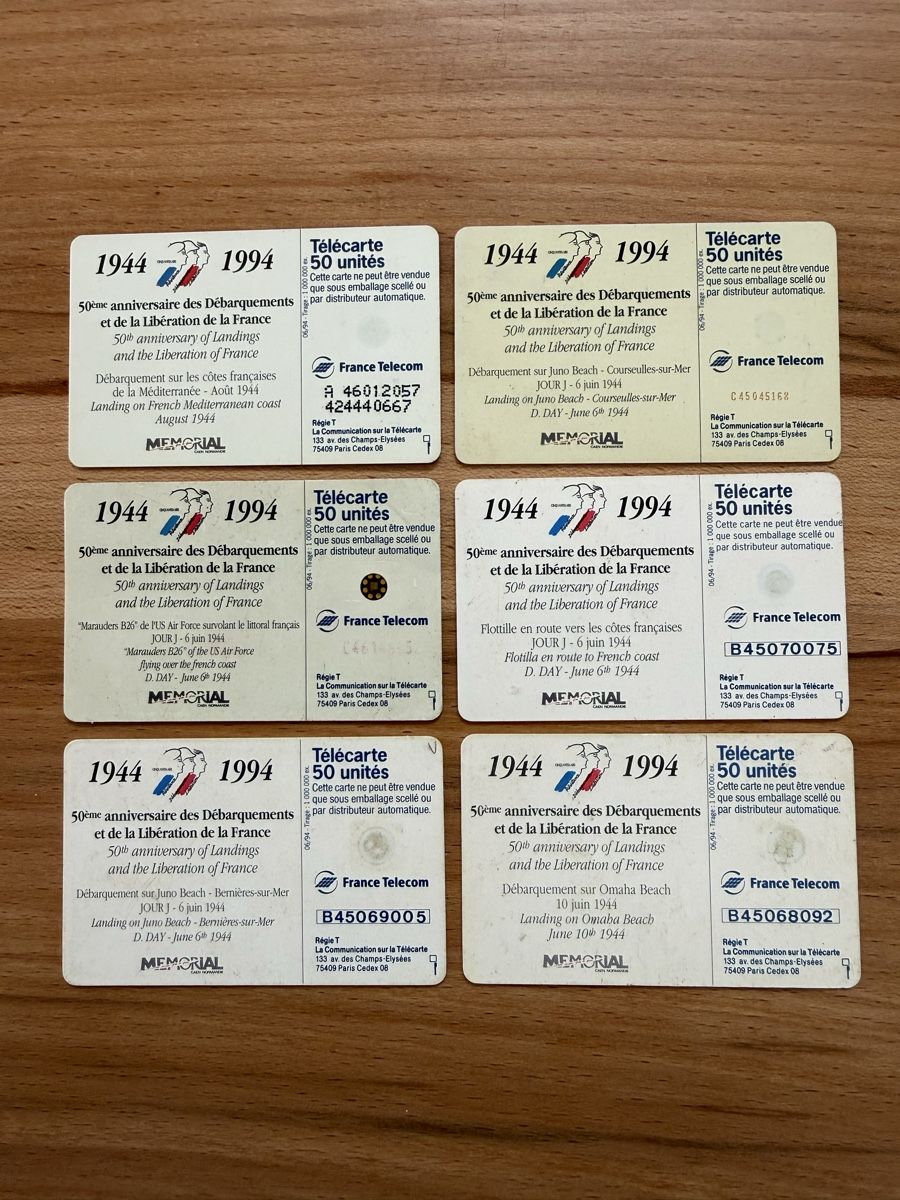 Schede telefoniche: 6 Telecarte Frankreich – Usato da Grenchen venduto da Bastet007 1