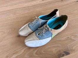 Damenschuhe Schnürer Patchwork Bunt Leder GR43