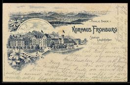 Lithographie Trimbach /SO, Kurhotel Frohburg der Familie Bad
