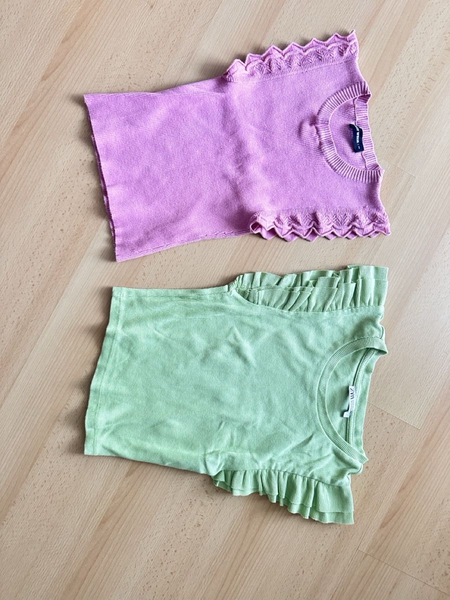 Zara Tops: 2 Sommer Tops mit Rüschenärmeln, Grösse XS – Gebraucht aus Lampenberg von Graziella_