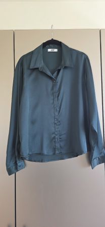 JDY Bluse Damen Gr. 38 Grün – Hemdbluse – elegant & modern