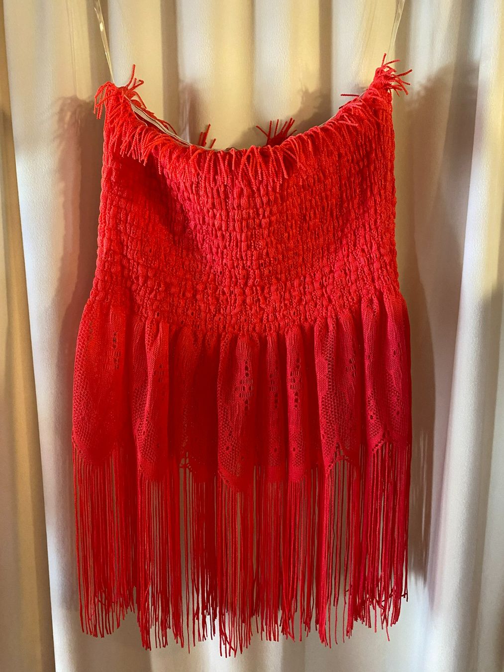 Vestiti: SOMMER KLEID MIT FRANSEN-DAMEN,ROT – Nuovo e nell'imballaggio originale da Meienried venduto da ManuelaBoutique 1