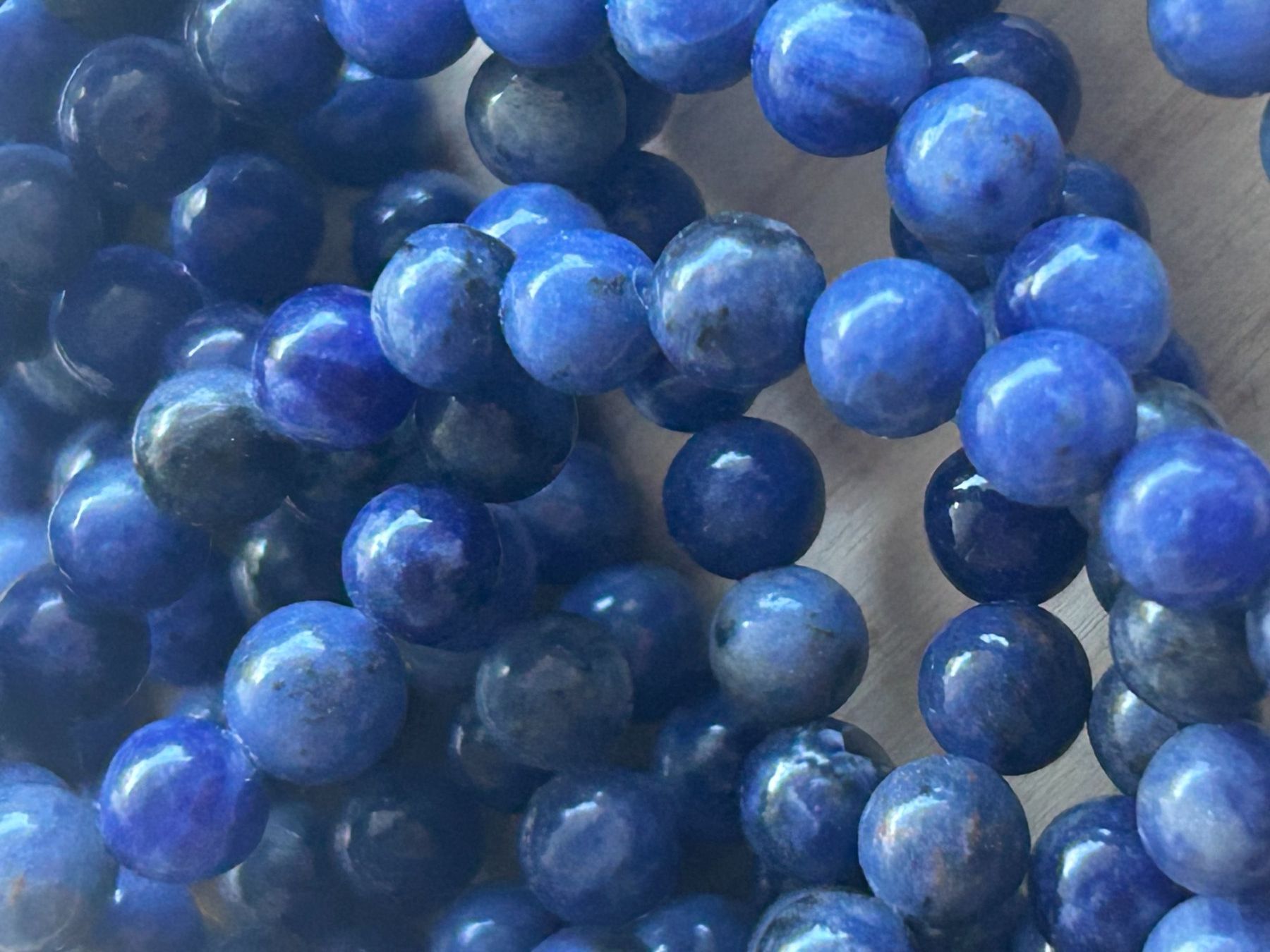 Minerali & Pietre curative: Strang echte Sodalit dark blue beads 6 mm – Nuovo e nell'imballaggio originale da Niederrohrdorf venduto da Ytobi 2