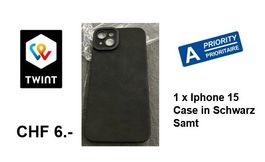 Iphone 15  Cover - Schwarz samt
