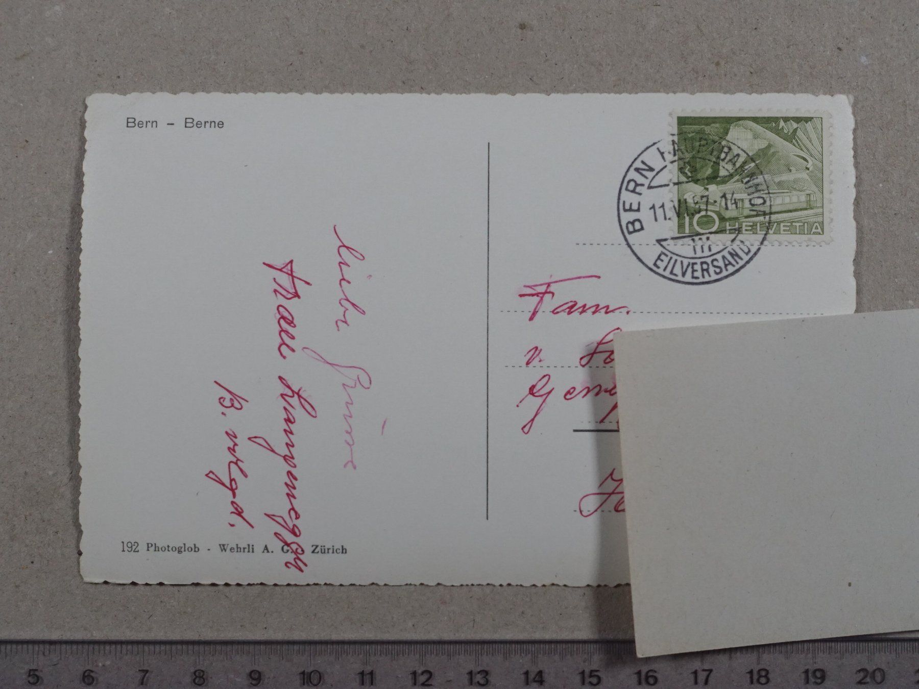 Cartoline postali: Bern, 1957, Bärengraben – Usato da Lenzburg venduto da fh1 1