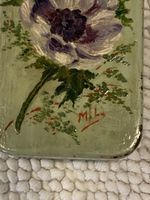 Vintage Dose, Blumendekor, signiert, für Sammler!