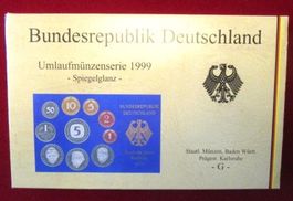Original BRD Umlaufmünzensatz 1999 Spiegelglanz komplett!