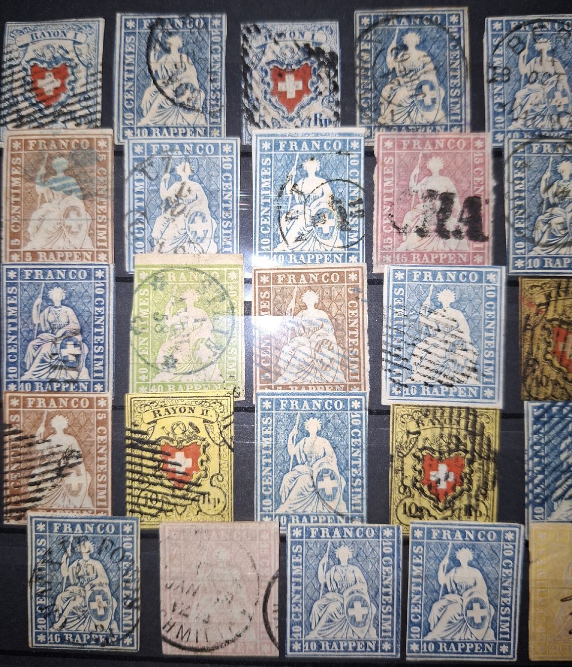 Tutti i francobolli: Strubel / Rayon Lot 45 Stk. – Usato da Balgach venduto da SIMEON27 3